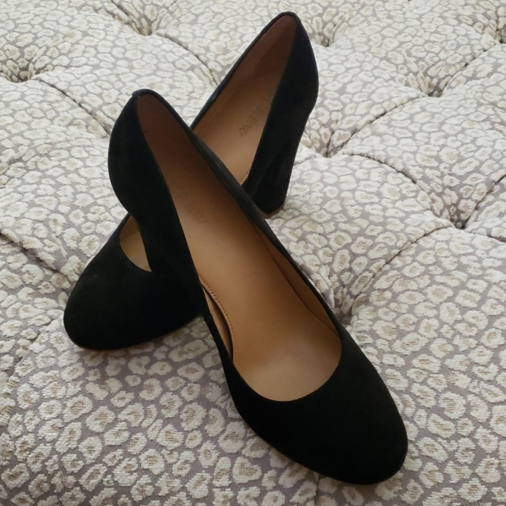 J. Crew Suede Round Toe Pumps